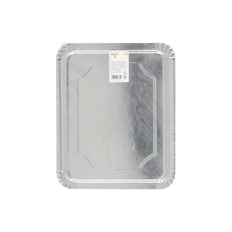 Paplāte 643379, 38 cm x 2 cm, 31 cm, 2 gab., Sudraba