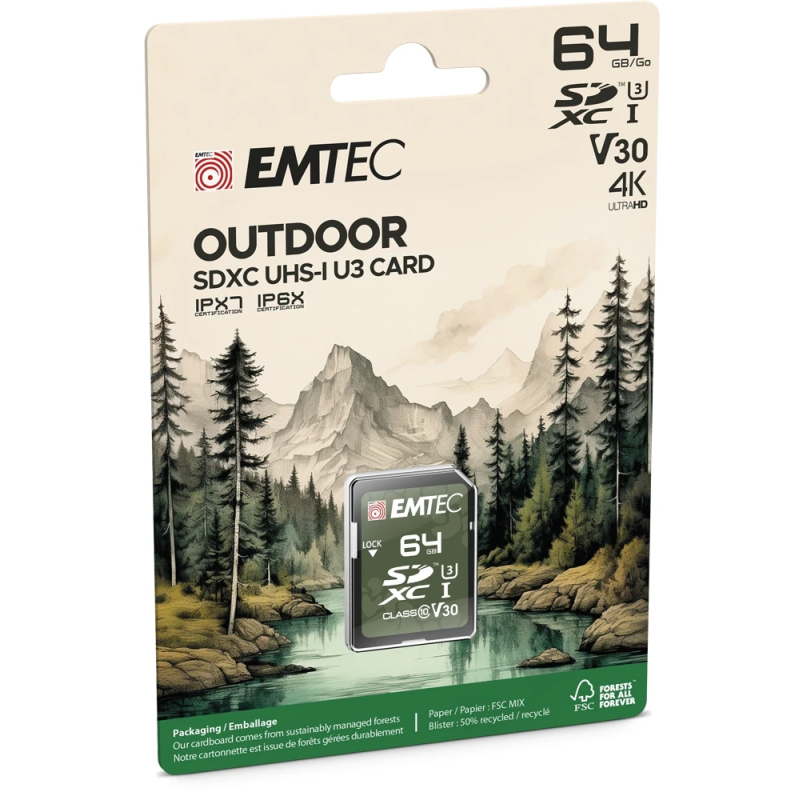 Emtec SDXC 64GB UHS-I U3 V30 Outdoor