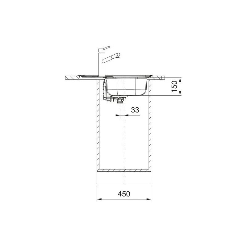 Virtuves izlietne Franke 101.0729.493, 43.5 cm x 62 cm x 15 cm, sudraba