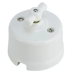 Slēdzis Electraline Retro, 1 kl, balta