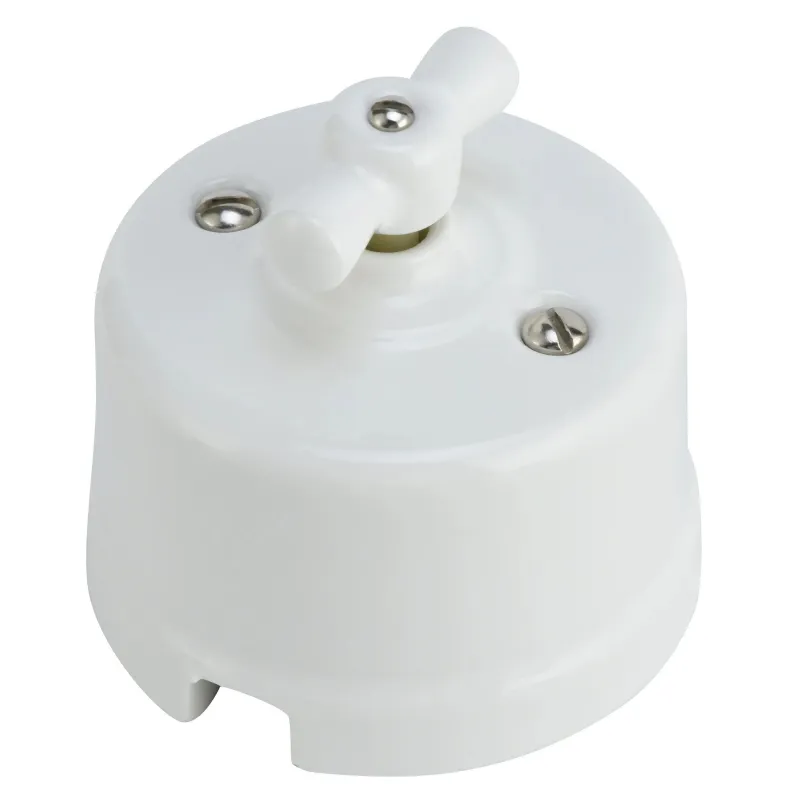 Slēdzis Electraline Retro, 1 kl, balta