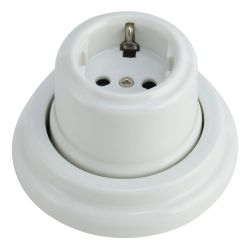 Rozete retro porcelāna balts + rāmis