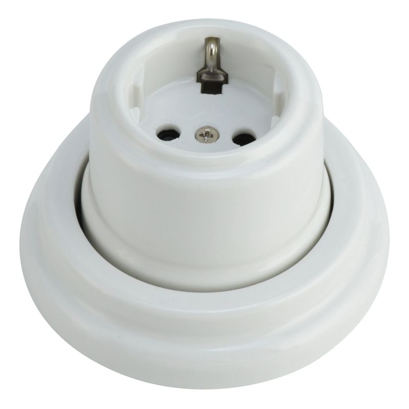 Rozete retro porcelāna balts + rāmis