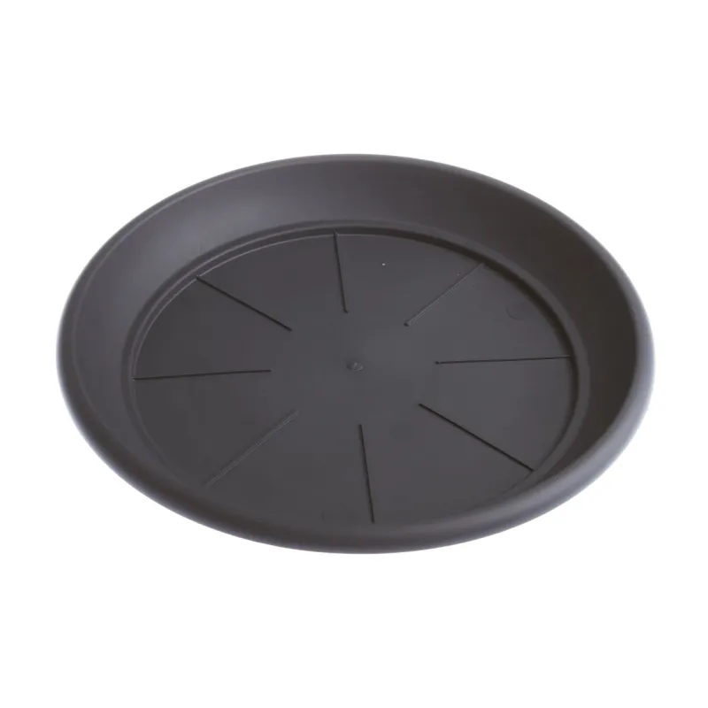 Puķu poda šķīvis Plasticotto, pelēka krās., 39 cm