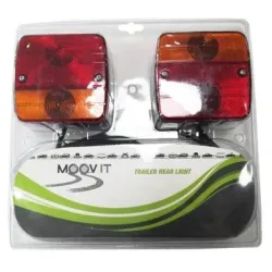 Piekabes lukturi Moovit 48041, 10 mm, sarkana krās.-oranža krās., 2 gab.