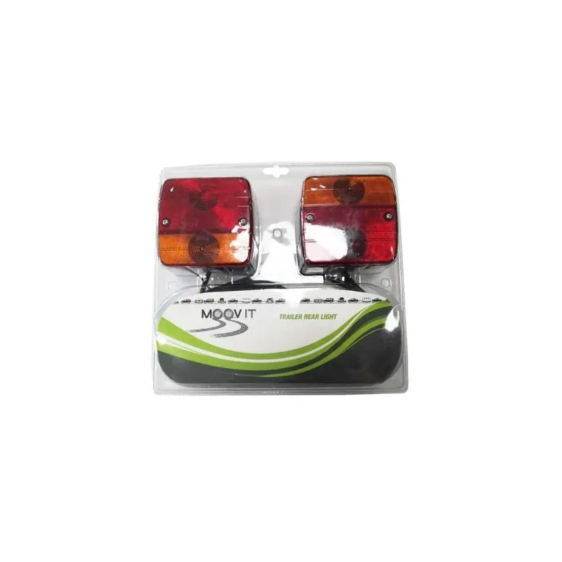 Piekabes lukturi Moovit 48041, 10 mm, sarkana krās.-oranža krās., 2 gab.