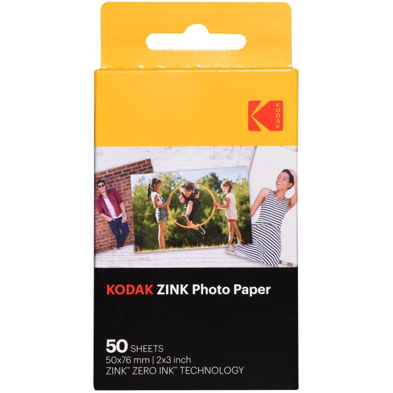 Fotopapīrs kodak zink 50x76mm 50 lapas