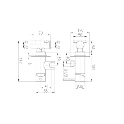 Bidē jaucējkrāns seina dse843-1z zelta