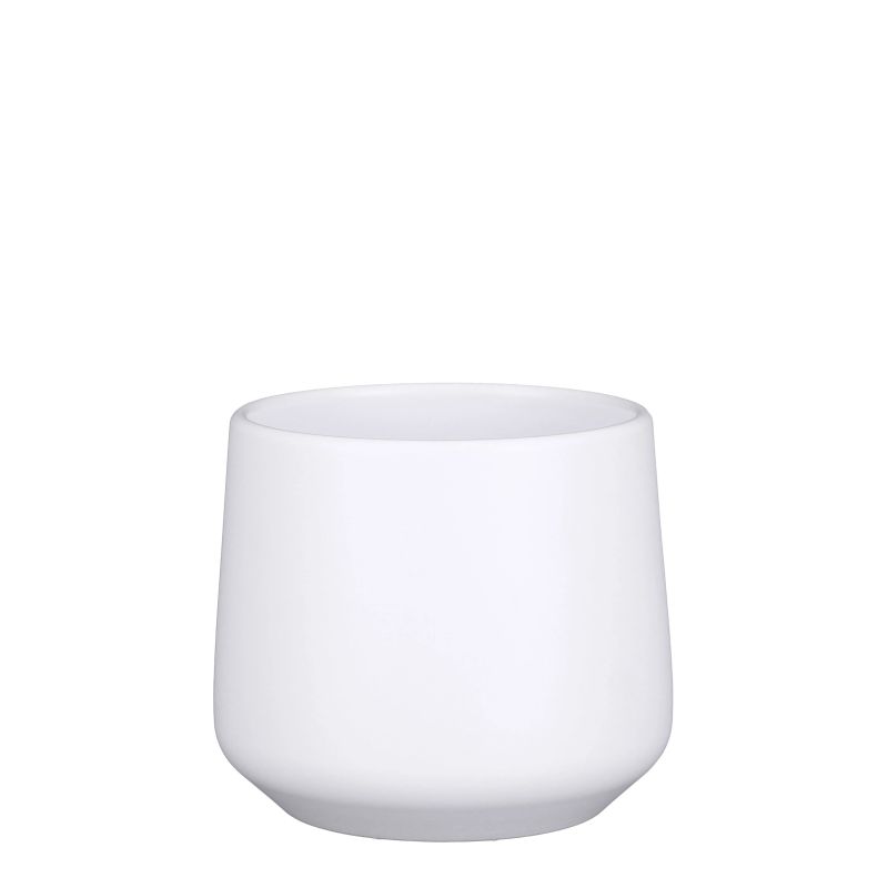 Vāze keram. amber d17 h15.5cmbalta mat.