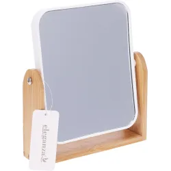 Kosmētiskais spogulis, stāvošs, 18 cm x 21 cm, balta