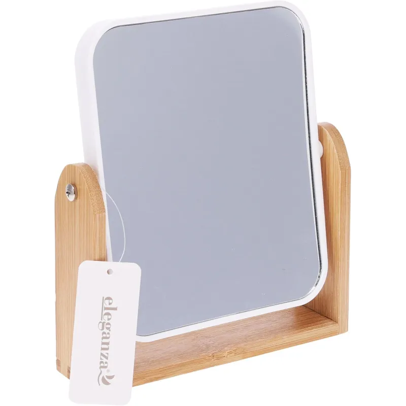 Kosmētiskais spogulis, stāvošs, 18 cm x 21 cm, balta