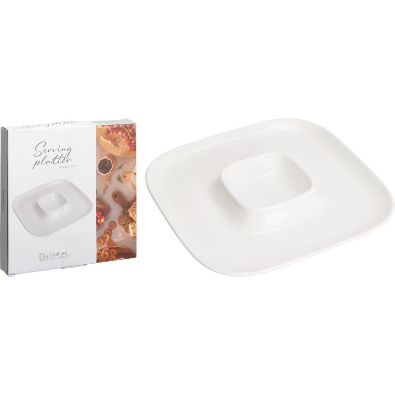 Uzkodu šķīvis porcelāna 26x26cm