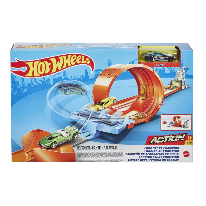 Autotrase Mattel Hot Wheels Action Drift Master Champion GBF81, daudzkrāsaina-,krāsa-dizains tiek izvēlēts nejauši,