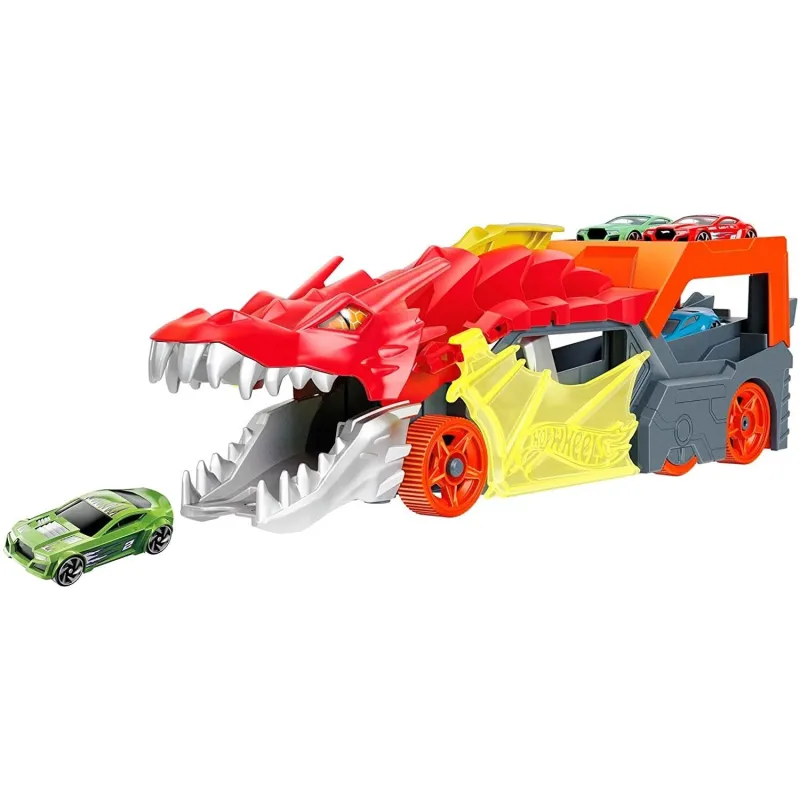 Autotrase Mattel Hot Wheels City Dragon Launch Transporter GTK42, daudzkrāsaina