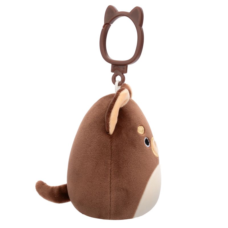 Squishmallows Clip-On Barkevina ,tumši brūns čivavas suns,, 9 cm ,3.5,