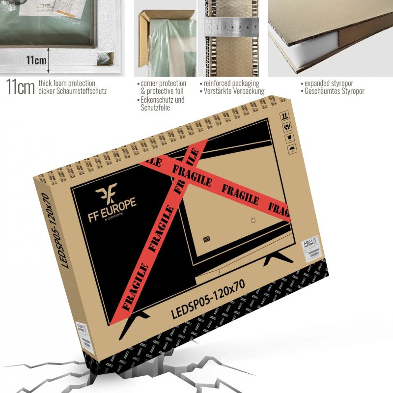 Aquamarin vannasistabas spogulis ar LED apgaismojumu 80 × 60 cm ,touch slēdzis, digitālais pulkstenis, Bluetooth skaļrunis,