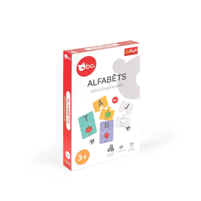 bo. Educational Board Game Alphabet, Latvian Language,