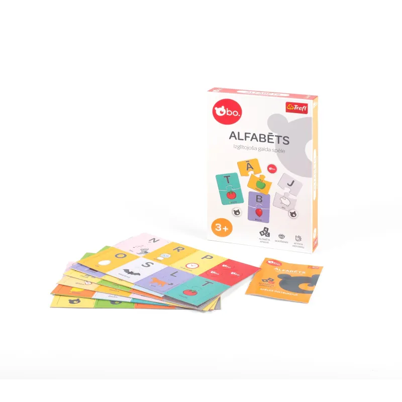 bo. Educational Board Game Alphabet, Latvian Language,