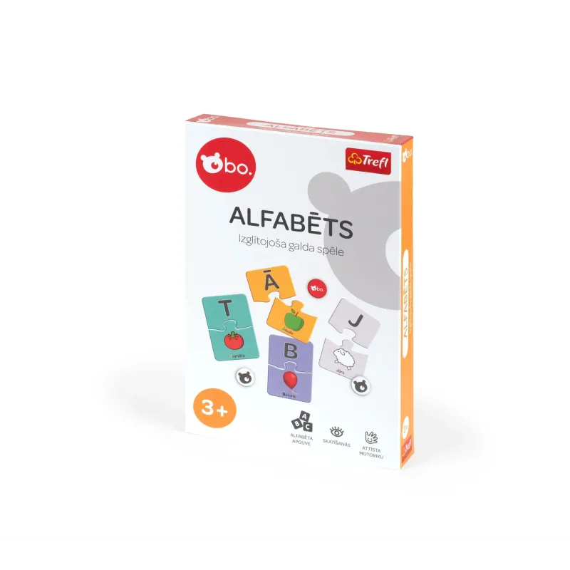 bo. Educational Board Game Alphabet, Latvian Language,
