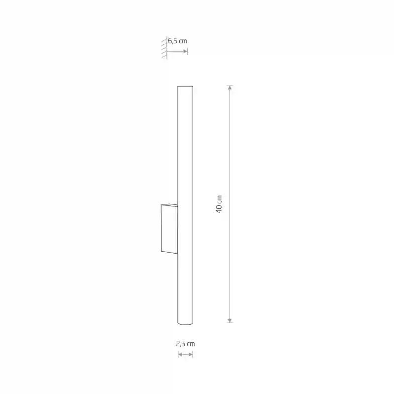 Lampa sienas laser g9 1x10w melns