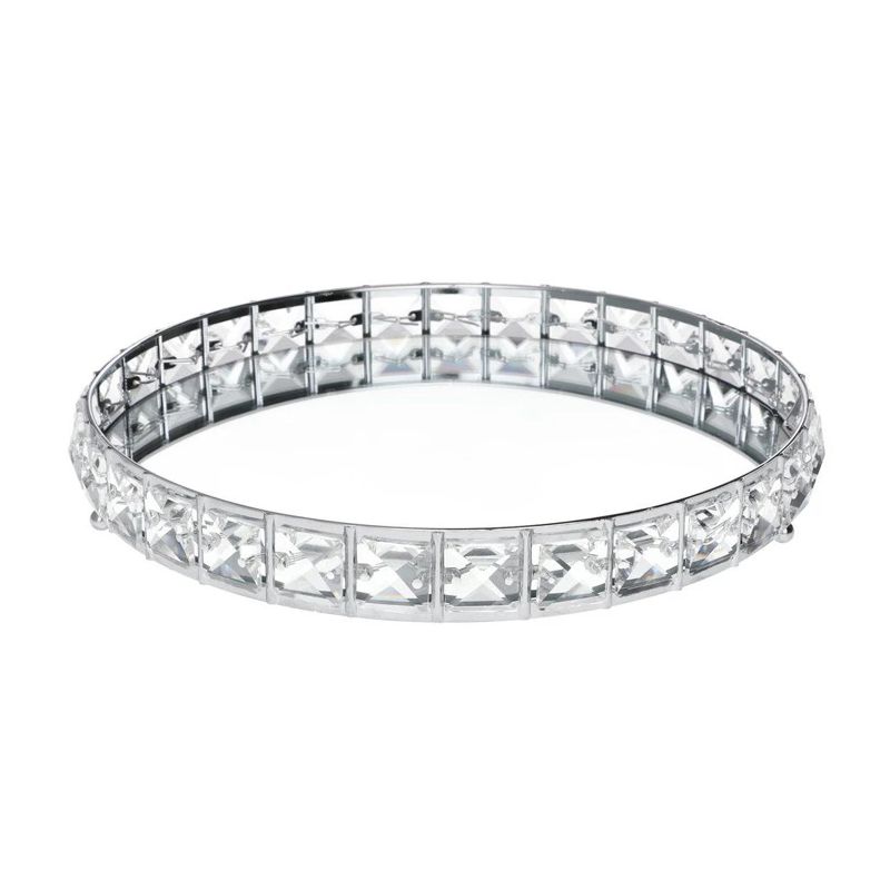 4Living svečtura paliktnis Spogulis ar kristāliem DIA26 cm