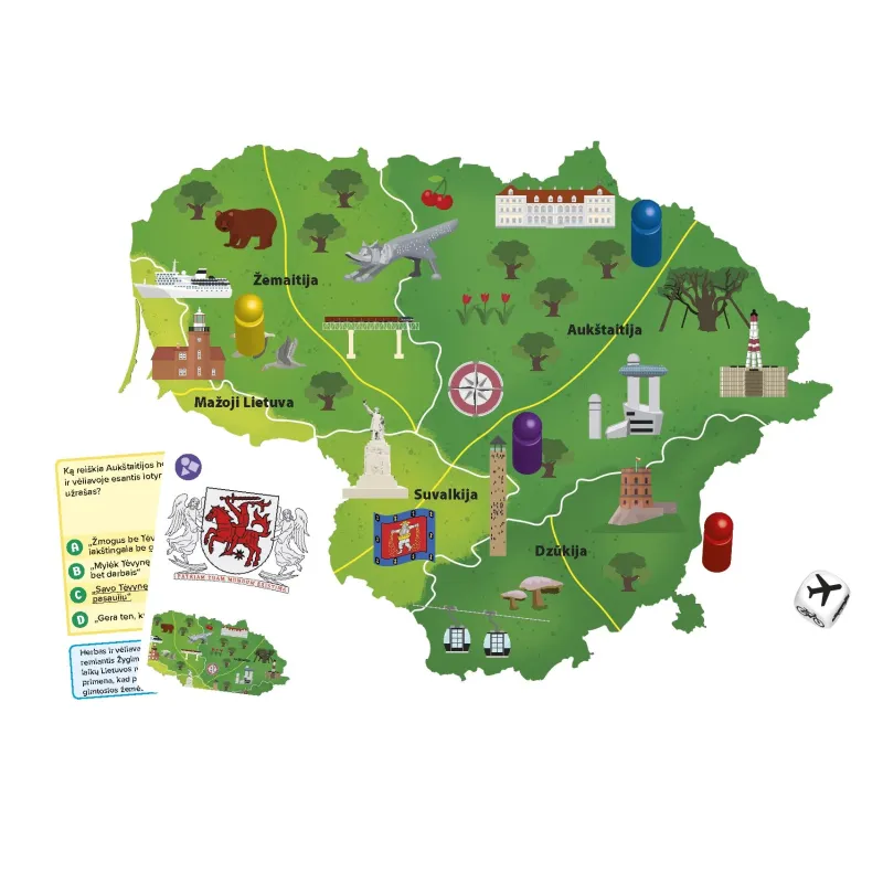 Stalo žaidimas Tactic I Love Lithuania ,58112,