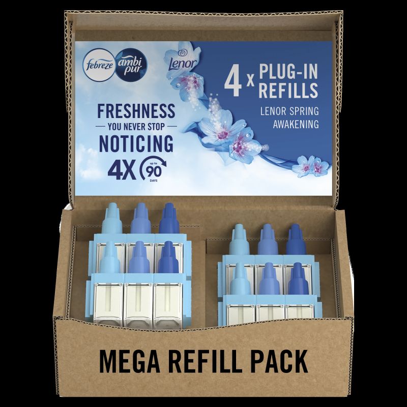 Ambi Pur 3Volution Spring Awakening Gaisa Atsvaidzinātājs Uzpilde, 4 x 20 ml