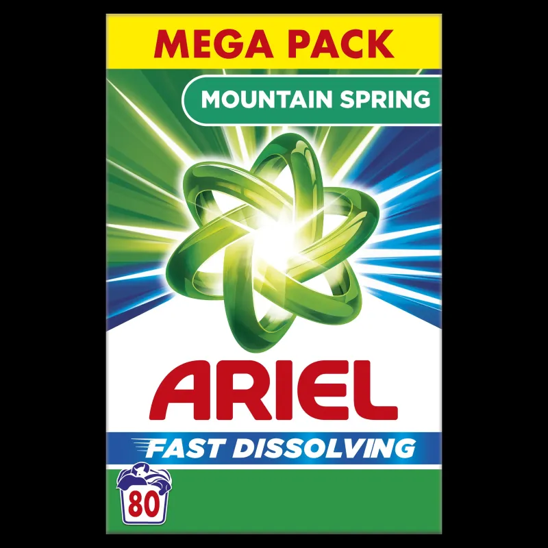 Ariel Veļas Pulveris Mountain Spring, 4.4 kg, 80 Mazgāšanas Reizēm