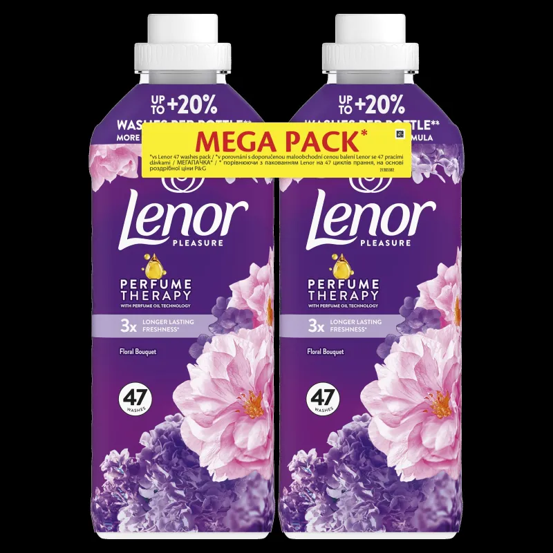 LENOR Veļas Mīkstinātājs Floral Bouquet 2 x 987 ml ,94 Mazgāšanas Reizēm,