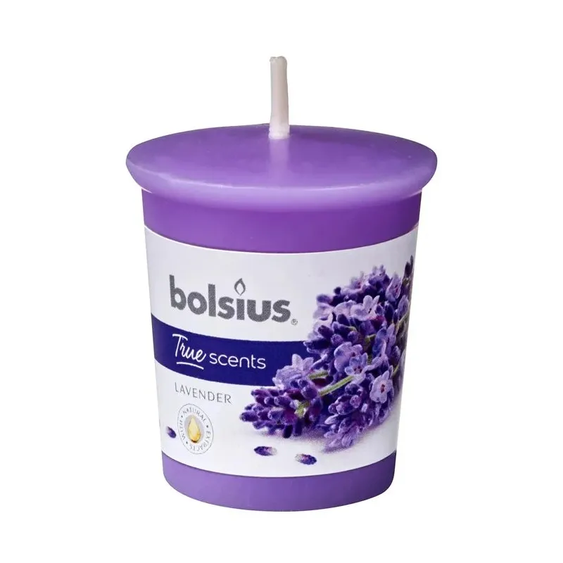 Bolsius True Scents votive smaržīgā svece Lavender 53-45 mm