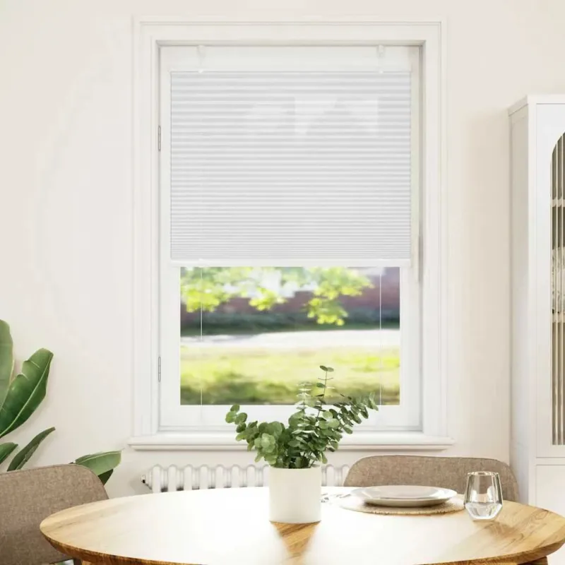 vidaXL Plisēta žalūzija balta 70x150 cm auduma platums 69,4 cm