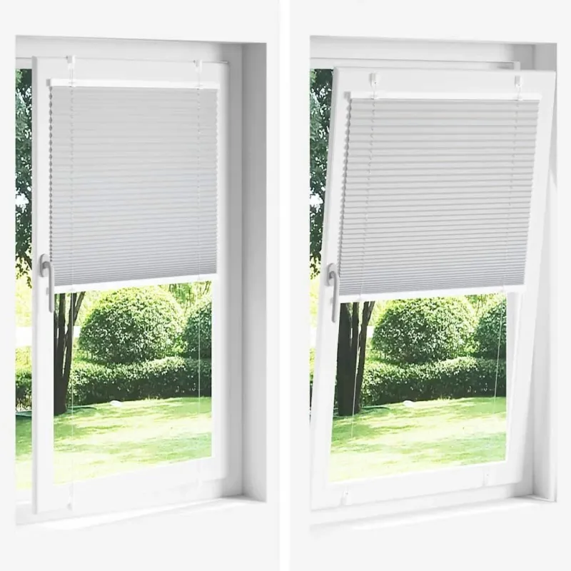 vidaXL Plisēta žalūzija balta 70x150 cm auduma platums 69,4 cm