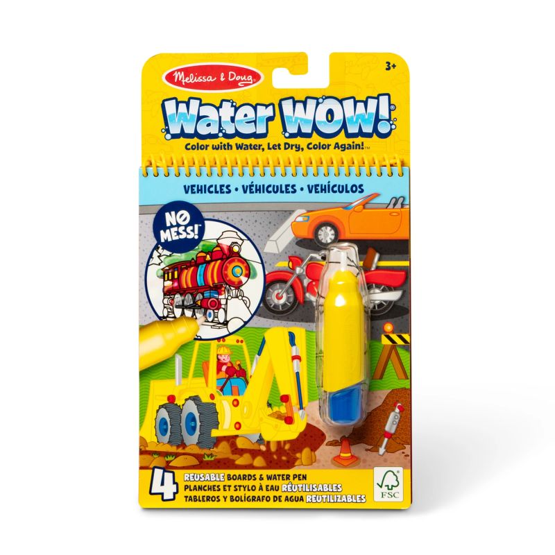 MELISSA & DOUG Water Wow! Ūdens krāsojamā grāmata – Transportlīdzekļi