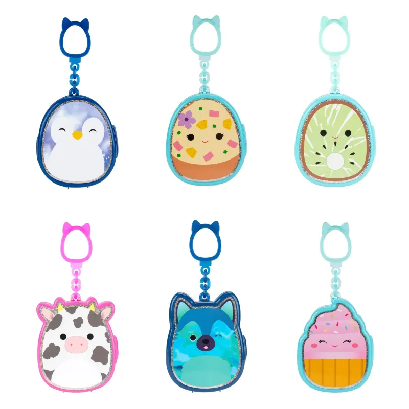 SQUISHMALLOWS CLIP-A-LONGS Figūriņas slēgtā iepakojumā iepakojumā, 3 gab., 2,5 cm