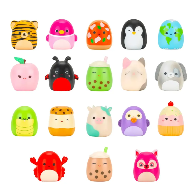 SQUISHMALLOWS CLIP-A-LONGS Figūriņas slēgtā iepakojumā iepakojumā, 3 gab., 2,5 cm