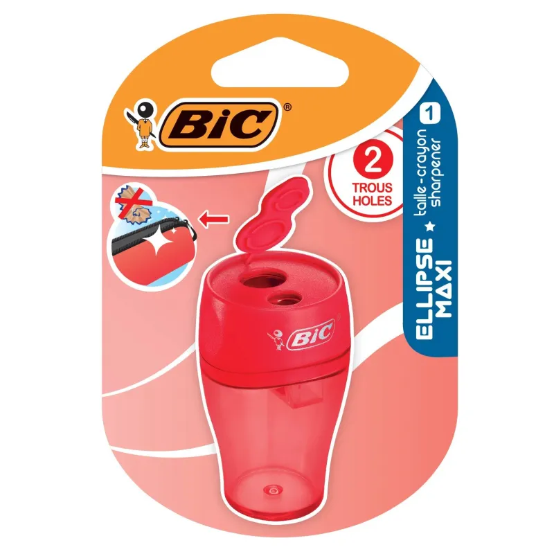 Zīmuļu asinātājs Bic Ellipse Maxi 2 Holes, ,krāsa-dizains tiek izvēlēts nejauši,
