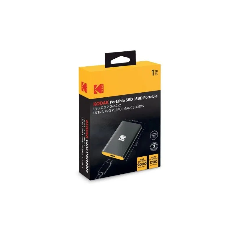 Kodak SSD 3.2Gen2 X210 S 1TB Portable EKSSD1TX210SK