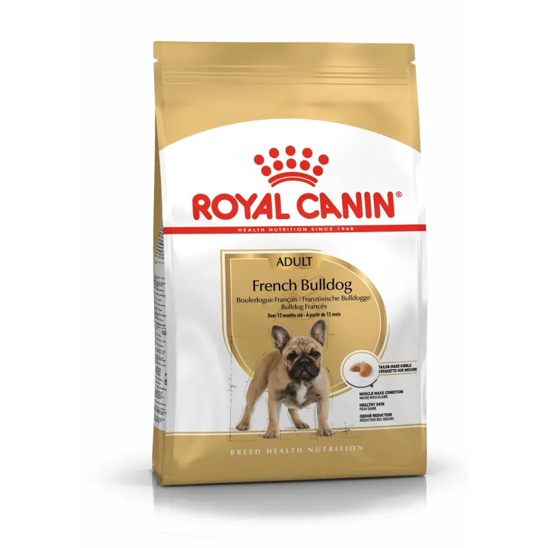 Sausā suņu barība Royal Canin Bulldog French Adult, vistas gaļa-cūkgaļa, 3 kg