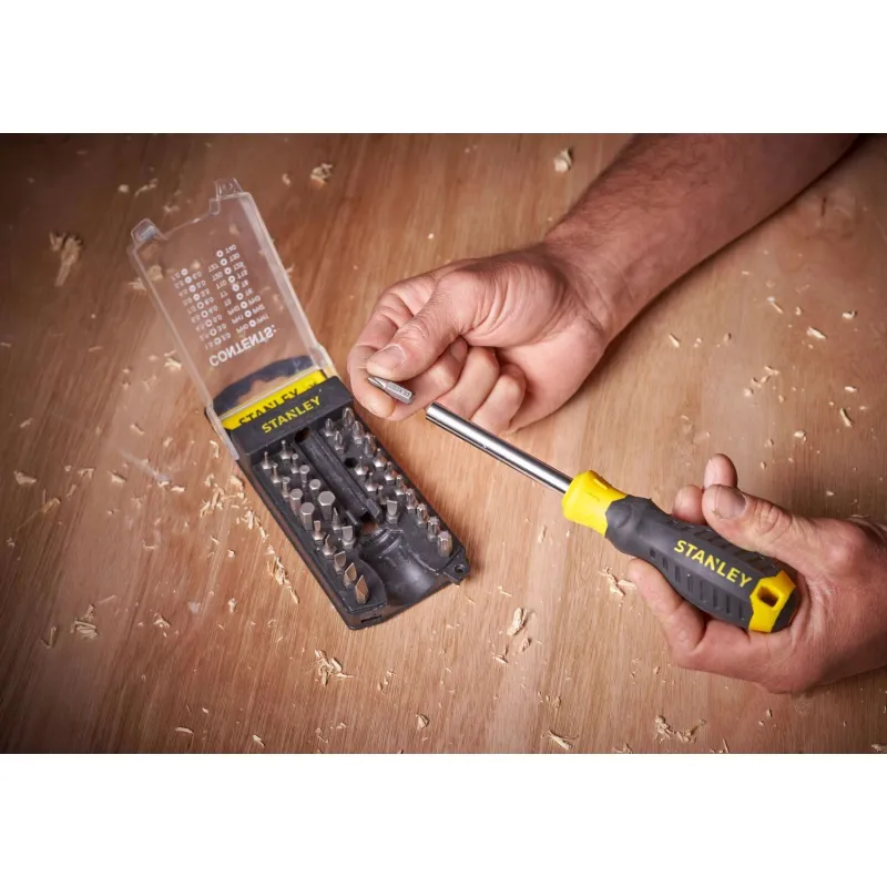 Skrūvgriezis Stanley Multibit Screwdriver Set, 22.8 cm, 34 gab.