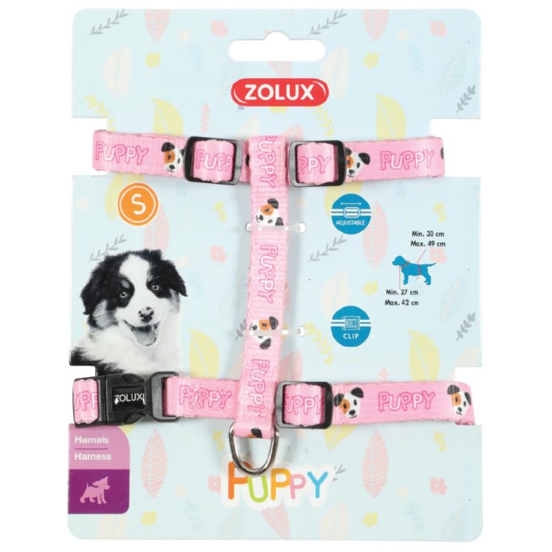 Krūšu siksna zolux kucēn. rozā 13mm