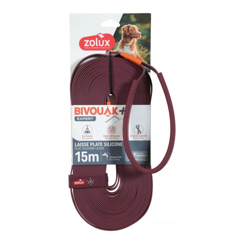 Поводок для собак Zolux, красный цв., 15 м