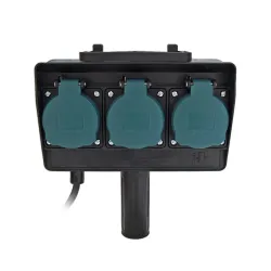 Pagarinātājs Electraline, 3 x 1 mm², 1.5 m, 3 ligzdas