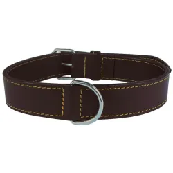 Kaelarihm koertele Zolux Leather Lined, pruun v., 350 mm x 16 mm