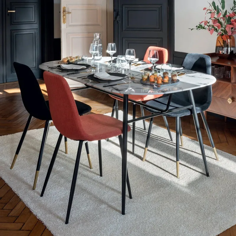 Ēdamistabas krēsls Atmosphera Tyka, matēts, melna, 44 cm x 51 cm x 85.5 cm