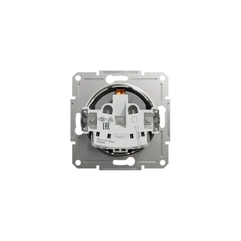 Kontaktligzda Schneider Electric Asfora EPH2900171, Iezemēta rozete, IP20, melna