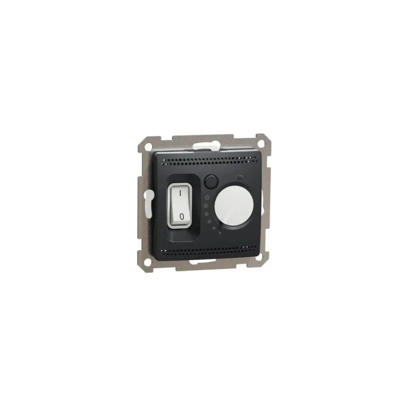 Termostats Schneider Sedna Design SDD114507, iebūvējams sienā, melna