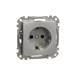 Kontaktligzda Schneider Electric Sedna Design SDD113021, Iezemēta rozete, IP20, alumīnija krās.