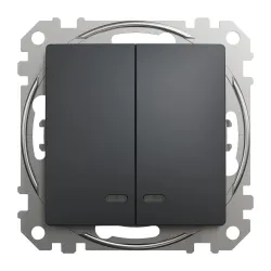 Slēdzis Schneider Electric Sedna Design, 2 kl, antracīta