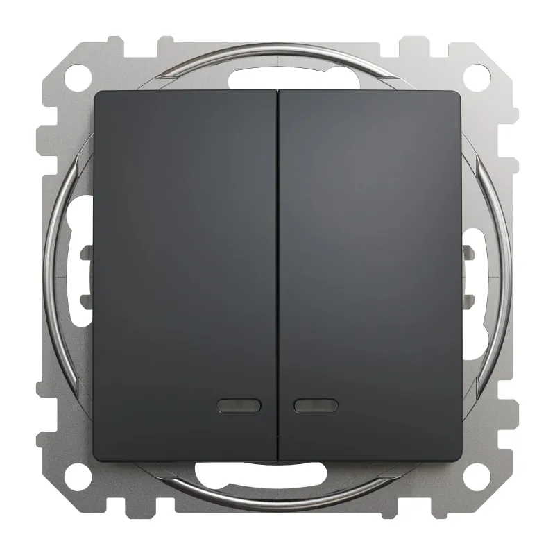 Slēdzis Schneider Electric Sedna Design, 2 kl, antracīta