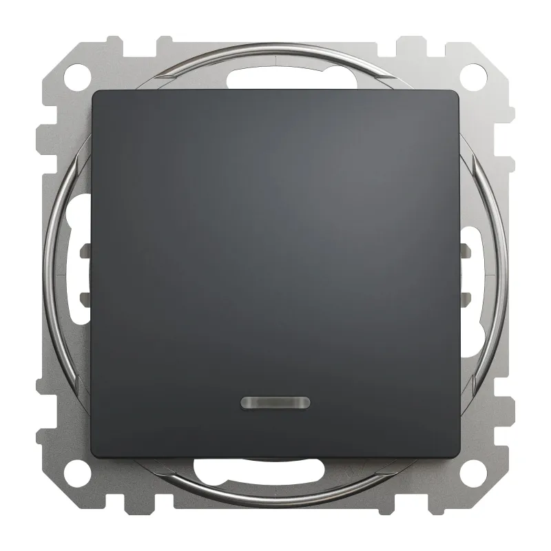 Pārslēgi Schneider Sedna Design, 1 kl, melna